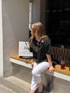 Lana Ribbon Top - Black