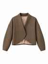 Atelier Jacket - Herringbone, kahve balıksırtı yün ceket önden görünüm
