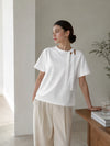 Lana Ribbon Top - White