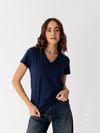 The Maze V-Neck T-shirt - Navy Blue
